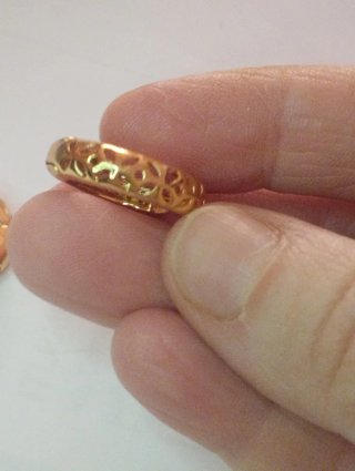 E544 Orecchini cerchio pavé inox oro 2 cm brillant