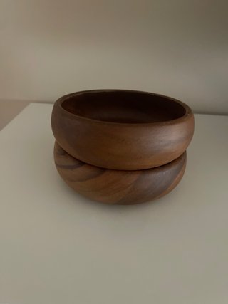 Juego de 2 cuencos de madera