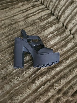Zapatos de plataforma negros talla 38