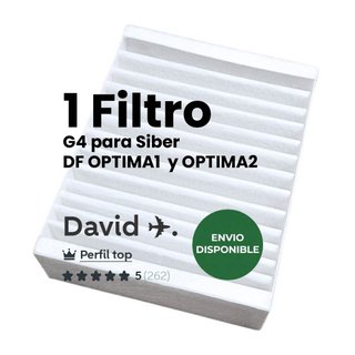 Filtro G4 para máquina Siber DF OPTIMA1 y OPTIMA2