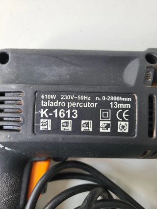 Taladro Eléctrico Kraft Tech K-1613 con empuñadura