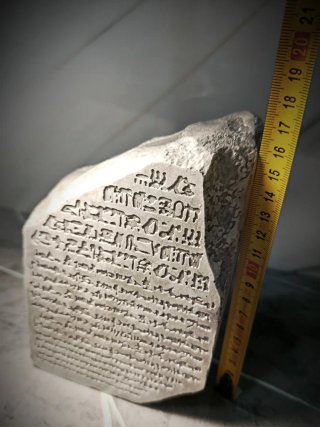 Vaso Stele Egizia in Gesso Design Scultura