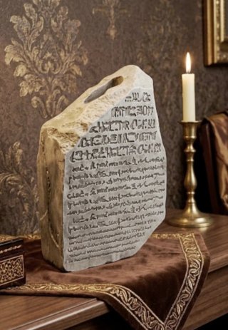 Vaso Stele Egizia in Gesso Design Scultura
