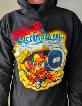 SUDADERA NUEVA CAPUCHA - SKA.P QUE CORRA... - XL