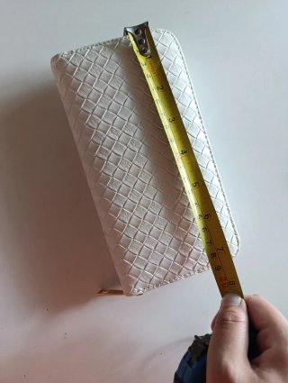 Cartera monedero blanca mujer con cremallera