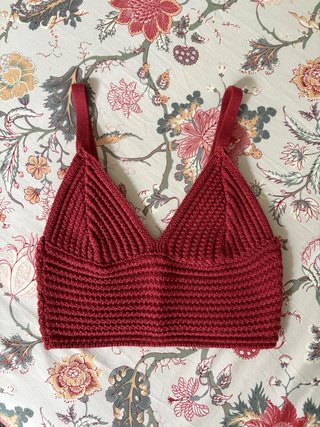Top de punto granate Stradivarius