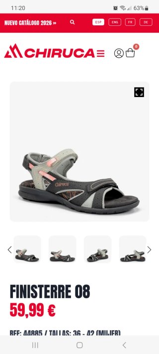 Sandalias Chiruca Finisterre 08 Talla 38
