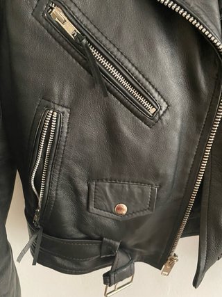 Chaqueta de piel negra Melvin unisex Calidad
