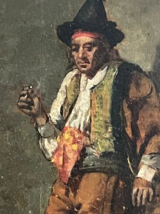 Oleo sobre tabla - costumbrista