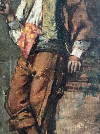 Oleo sobre tabla - costumbrista