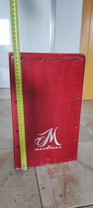 Cajón flamenco rojo con funda