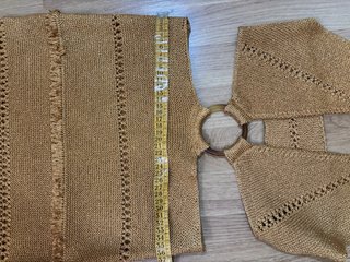 Vestido midi de punto calado Zara
