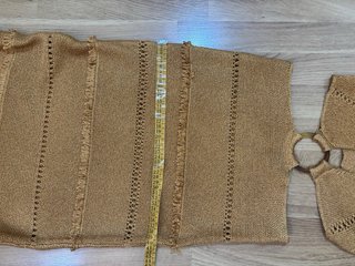 Vestido midi de punto calado Zara