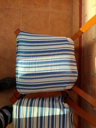 Sillas de salón tela y madera 6 sillas