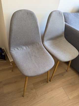 Juego de 4 sillas de comedor grises
