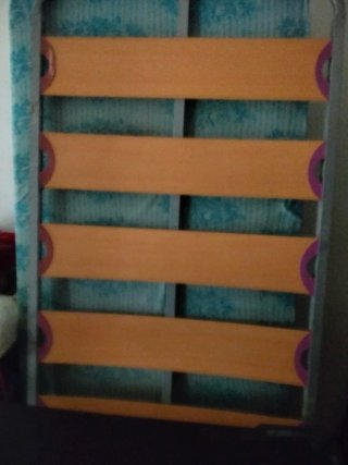 Somier 90cm madera y metal