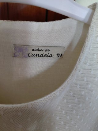 Vestido ceremonia niña beige