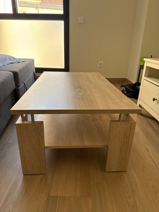 Mesa de centro madera y metal Muy fuerte, calidad
