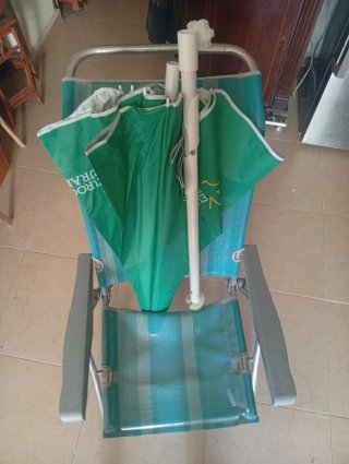 Silla y Sombrilla Playa