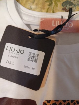 T-shirt Liu Jo bianca con cuori