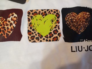 T-shirt Liu Jo bianca con cuori