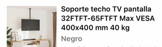 Soporte Techo TV Negro