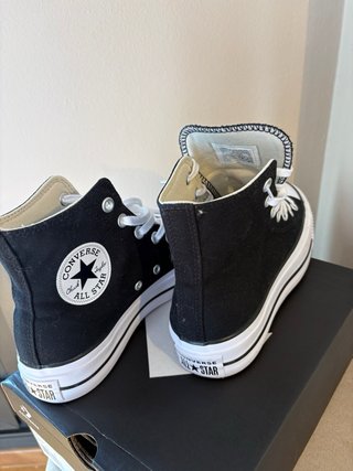 Converse All Star Plataforma Alta Negra
