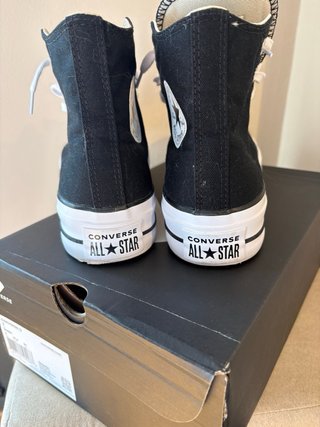 Converse All Star Plataforma Alta Negra