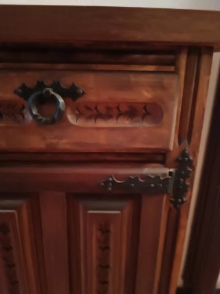 Mueble auxiliar rústico madera recibidor