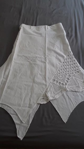 Falda Ibicenca Blanca Crochet