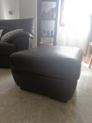 Puff Natuzzi Piel Marrón