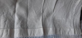 Asciugamano vintage in lino con trama jacquard