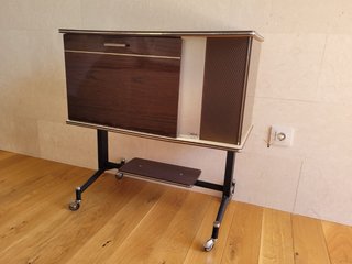 Mueble bar vintage metal y madera