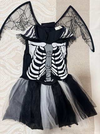 Disfraz Halloween Niña Esqueleto Alas Murciélago