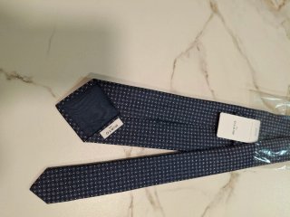 Corbata Mirto Jacquard Micro Dibujo Azul