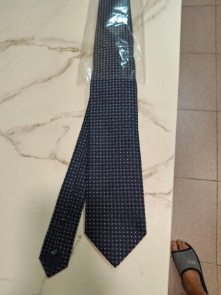 Corbata Mirto Jacquard Micro Dibujo Azul