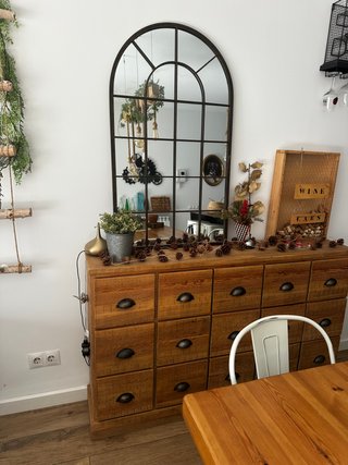 Mueble Organizador Vintage Madera y Metal