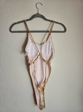 Body Dorado Efecto Piel Serpiente