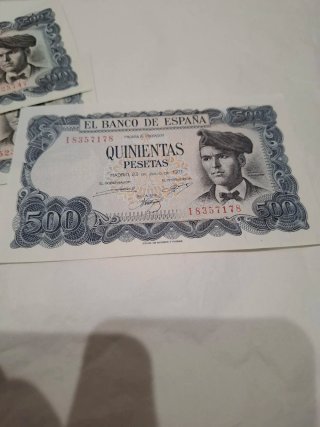 Lote 3 Billetes 500 Pesetas España 1971