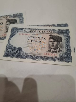 Lote 3 Billetes 500 Pesetas España 1971