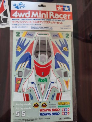 Lotto Adesivi Tamiya Black Saber Rising Bird Super