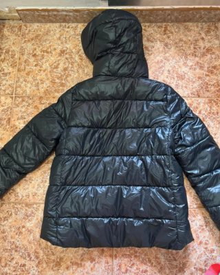 Abrigo Anorak Negro con Capucha