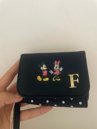 Monedero Minnie Mouse Disney Negro y Dorado