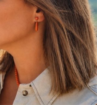 Pendientes cora l