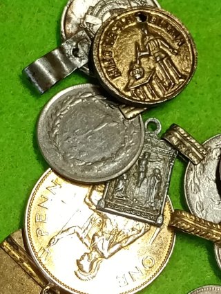Lote de monedas y medallas antiguas ,tokens