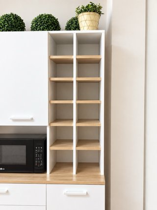Mueble Alacena Blanco y Madera