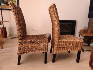 2 Sillas Comedor Fibras Naturales