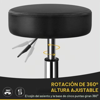 Taburete Giratorio Hidráulico con Ruedas