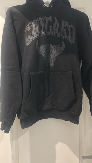 Sudadera Chicago Bulls Negra con Capucha