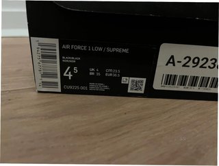 Nike Air Force 1 Low Supreme Negra Talla 36.5